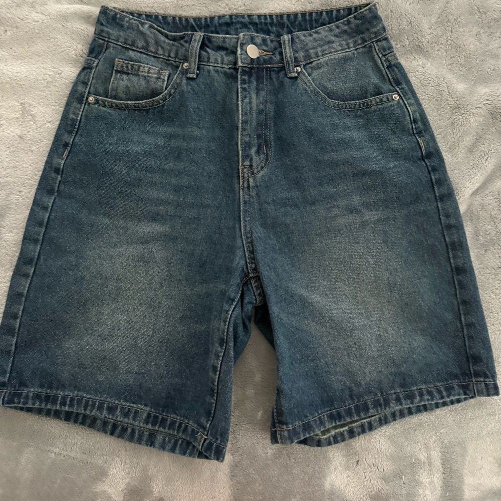 Classic Blue Denim Jean Shorts